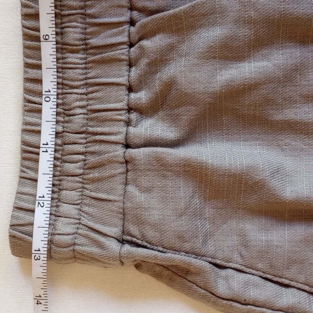 Loft 100% Cotton Linen-Weave Skirt XS Light Khaki  - 50off3 - Picture 5 of 6